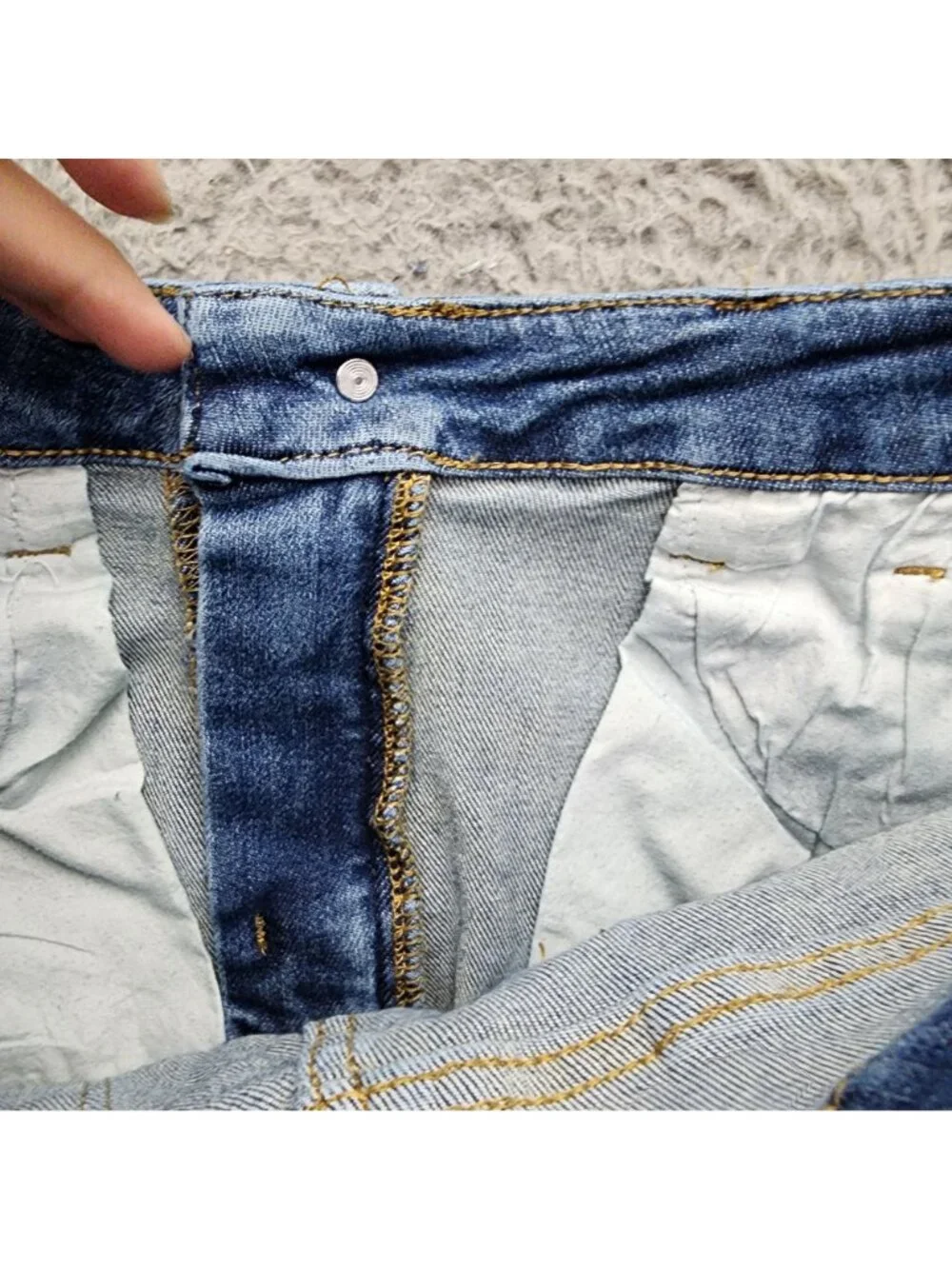 Judy Blue Shorts Womens Large Blue Stretch Denim Jean Cutoff Jorts *Read*